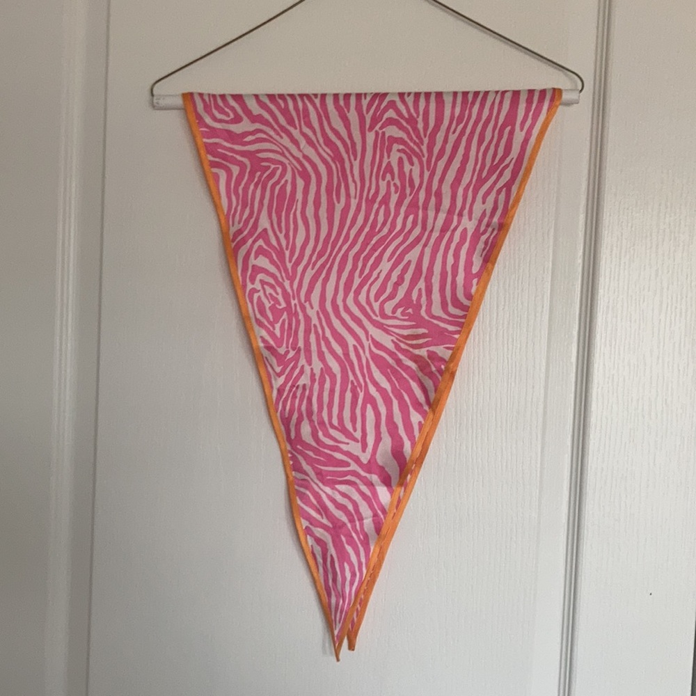 Talbots silk zebra stripe scarf - Picture 2 of 3
